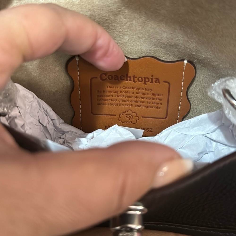 Coach Black Leather Crossbody Bag Micro Dinky - Picture 13 of 16